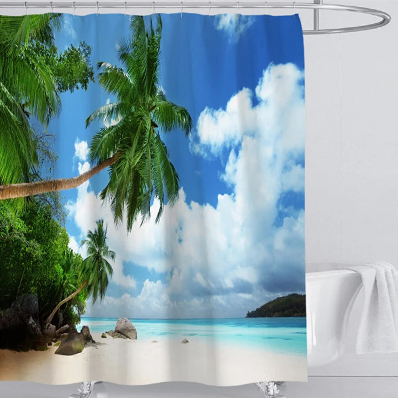 Duschvorhang mit Strandmotiv Skanto