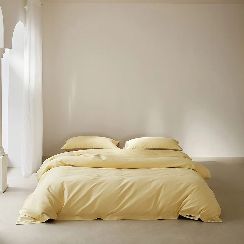 Baumwoll-Bettwäsche-Garnitur mit Satin-Finish und Reißverschluss