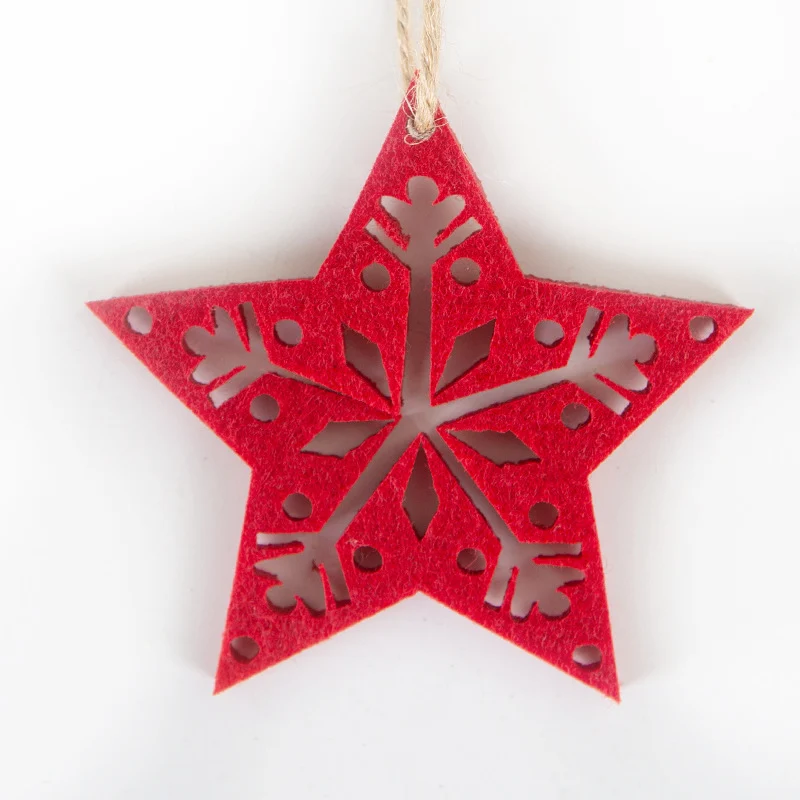 Dekorative Weihnachtsstern Anhänger aus Filz