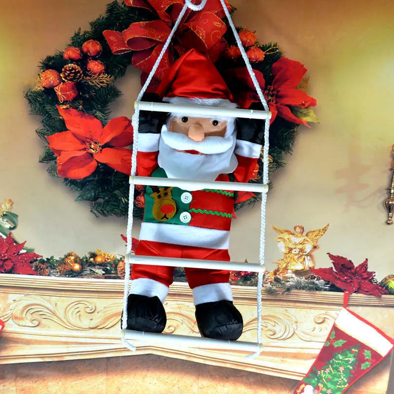 Dekorative Weihnachtsmannfiguren mit Seil