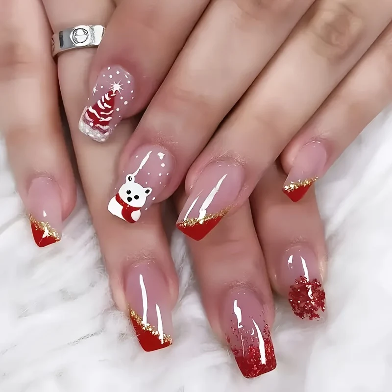 Festliche Winter-Themen-Nagelkunst