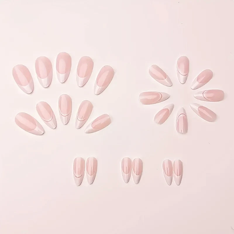 Elegante Französische Spitzen-Nagelkunst
