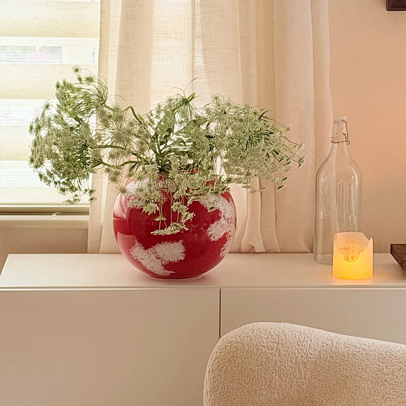 Künstlerische kugelförmige Keramikvase