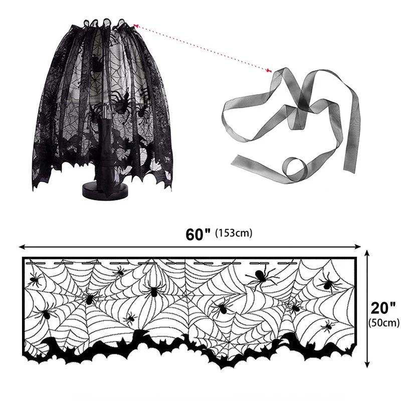 Dekorative Spinnennetz Tischdecke