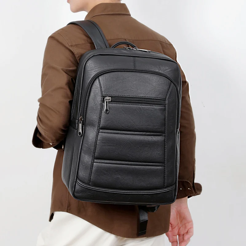 Eleganter Rucksack aus strapazierfähigem Kunstleder mit smartem Fächersystem Skanto