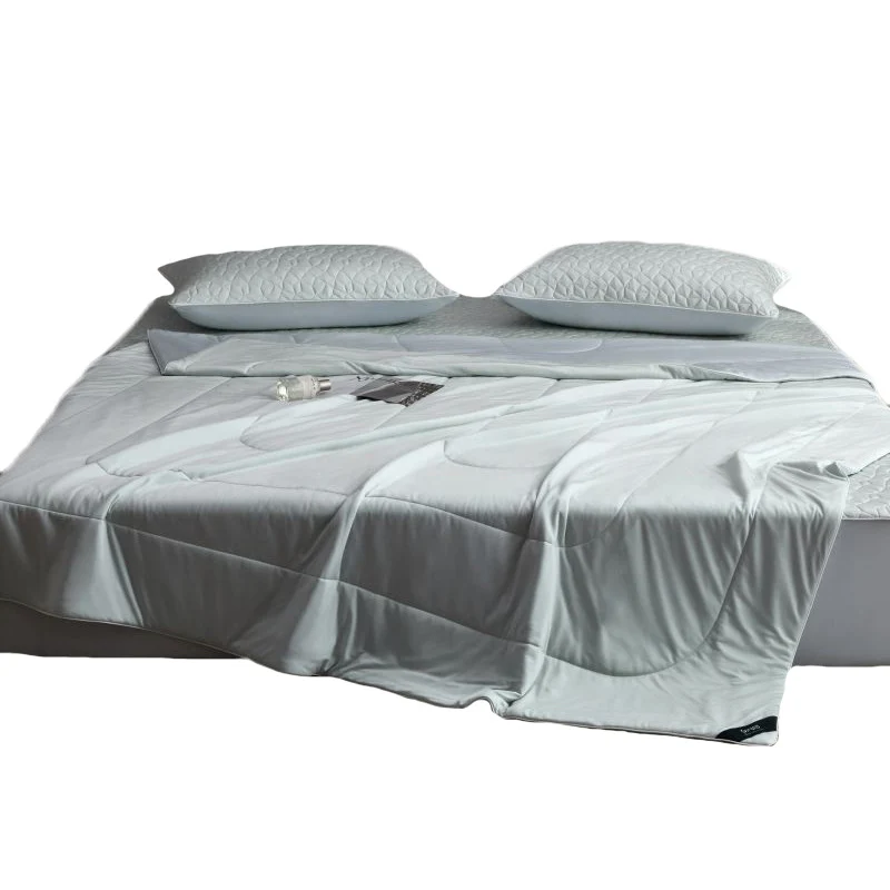 Gesteppte Bettwaren-Garnitur mit Wendbarer Satin-Decke und Matratzenschoner
