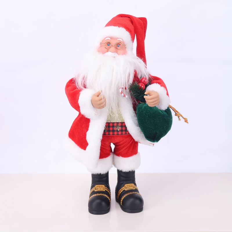 Dekorative Weihnachtsmannfigur mit Süßigkeit