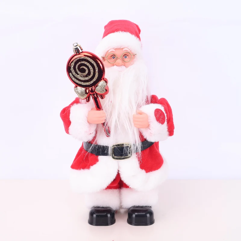Dekorative Weihnachtsmannfigur mit Süßigkeit