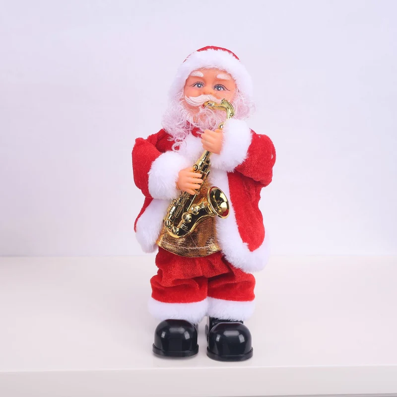 Dekorative Weihnachtsmannfigur mit Saxophon