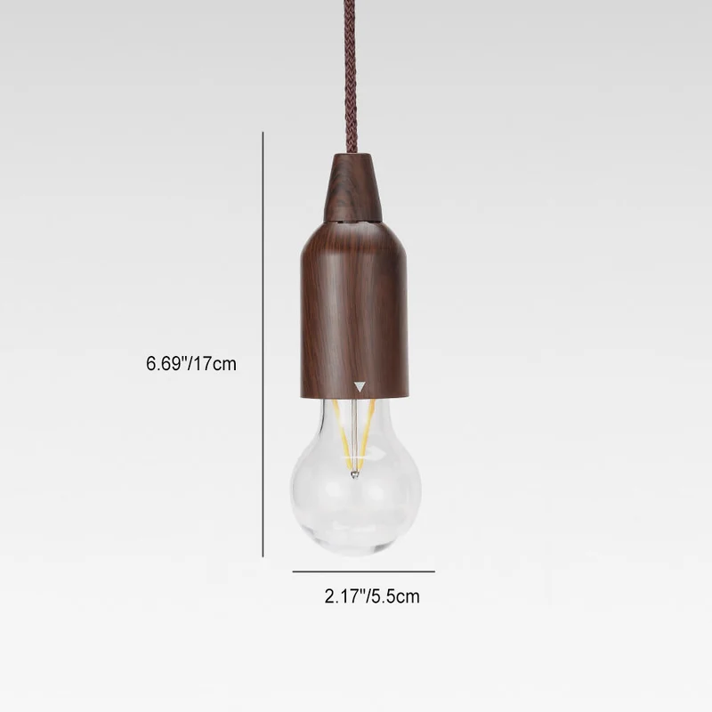 Retro Tragbare Wasserdichte Holzkegel Batterie USB 1-Licht Camping Outdoor Lampe | Skanto