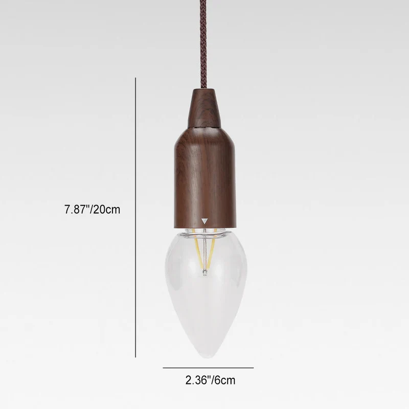 Retro Tragbare Wasserdichte Holzkegel Batterie USB 1-Licht Camping Outdoor Lampe | Skanto