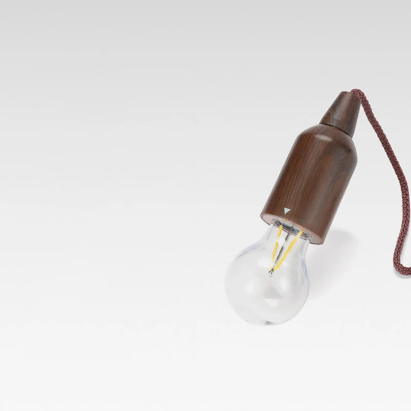 Retro Tragbare Wasserdichte Holzkegel Batterie USB 1-Licht Camping Outdoor Lampe | Skanto