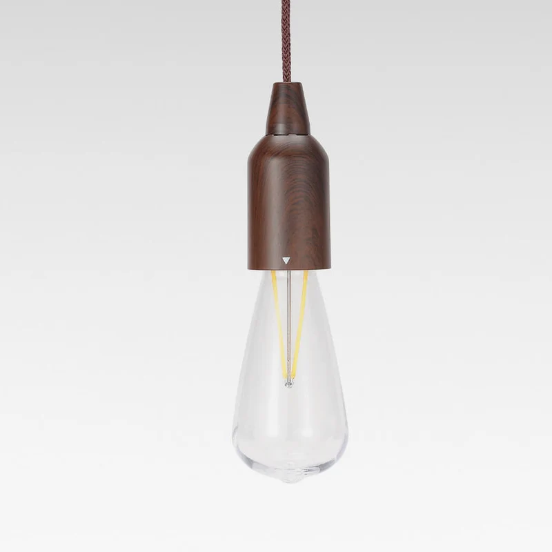 Retro Tragbare Wasserdichte Holzkegel Batterie USB 1-Licht Camping Outdoor Lampe | Skanto