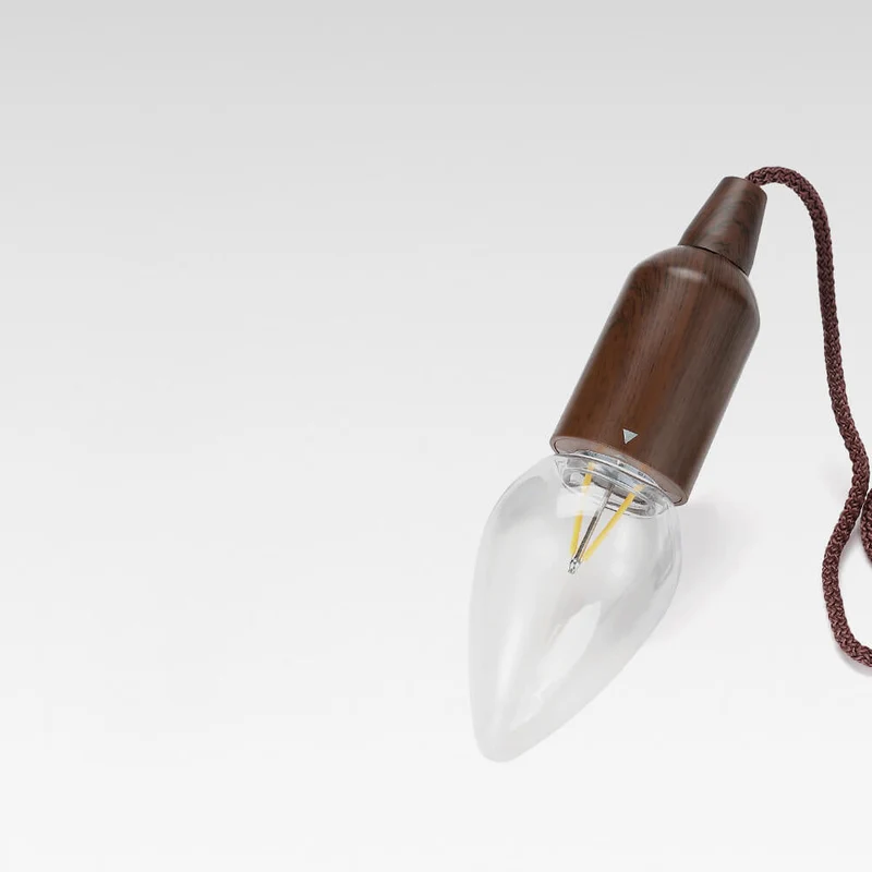 Retro Tragbare Wasserdichte Holzkegel Batterie USB 1-Licht Camping Outdoor Lampe | Skanto