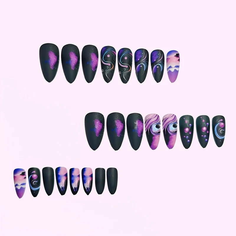 Cosmic Galaxy Stiletto Nagelkunst