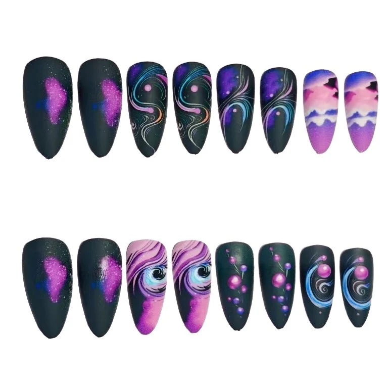 Cosmic Galaxy Stiletto Nagelkunst