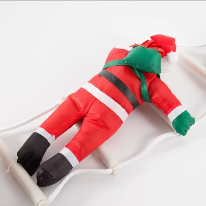 Dekorative Weihnachtsmann Figuren mit Leiter