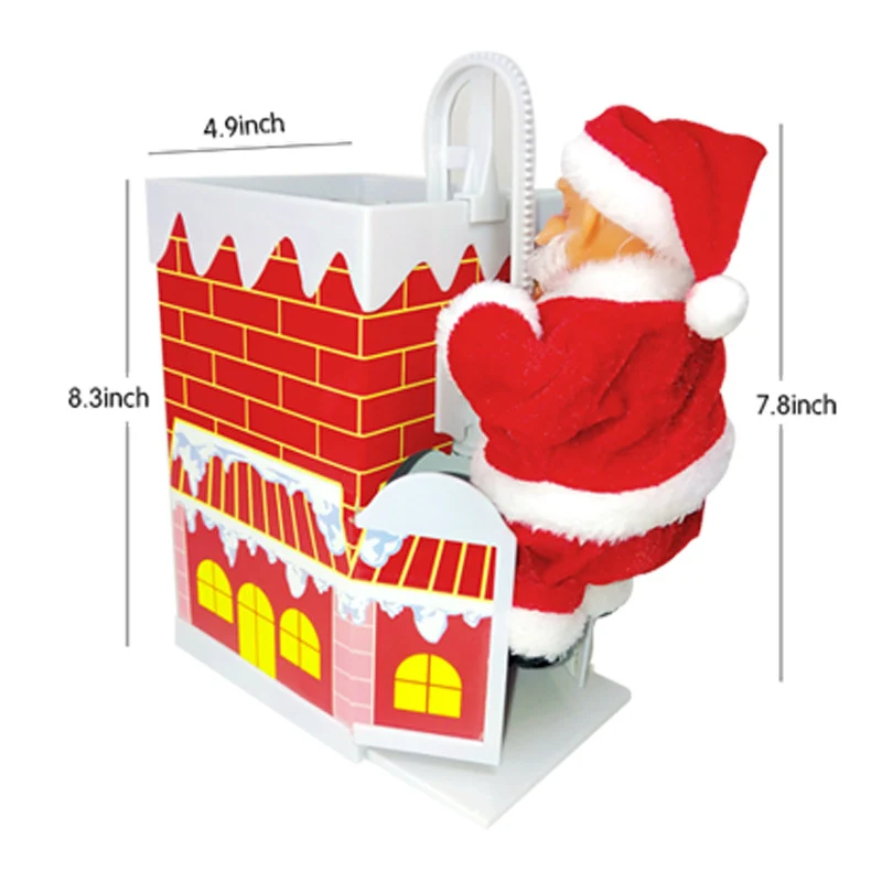 Dekorative Weihnachtsmann Figur mit Leiter