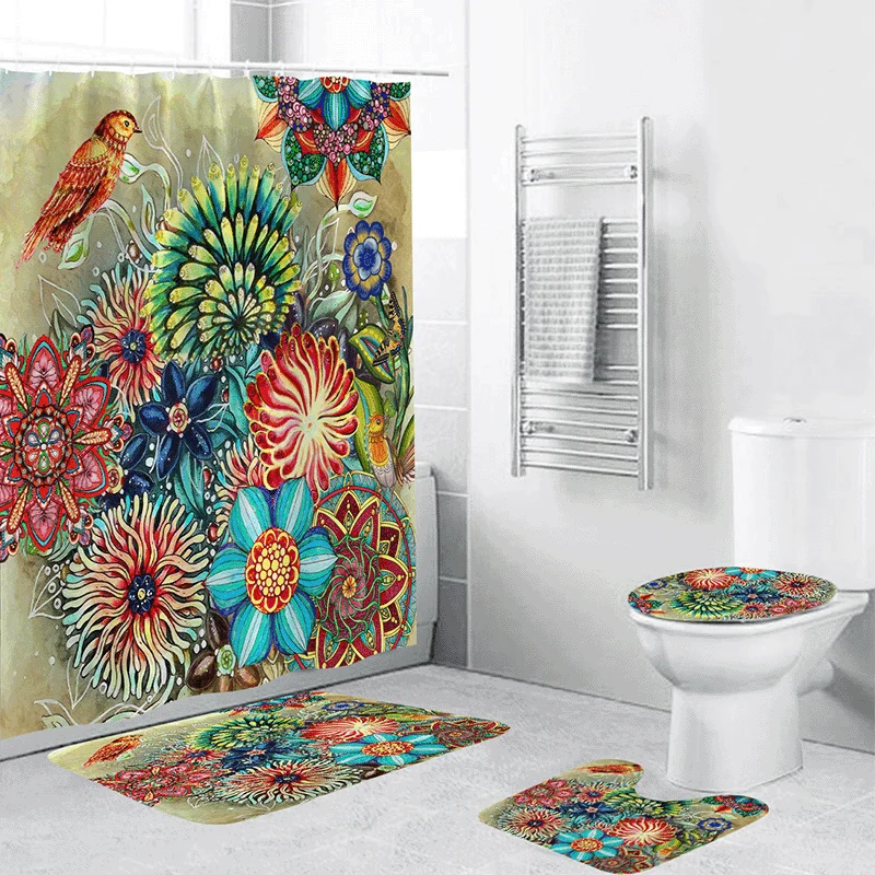 Künstlerisches Blumen-Badezimmer-Dekorationsset Skanto