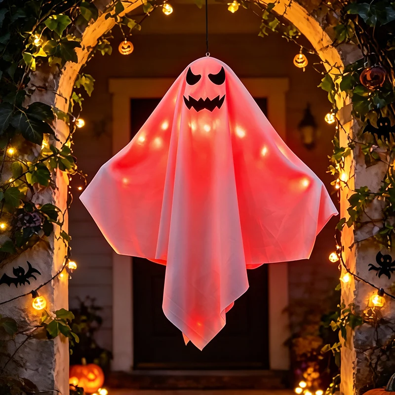 Dekorative Halloween Geistfigur mit LED-Beleuchtung