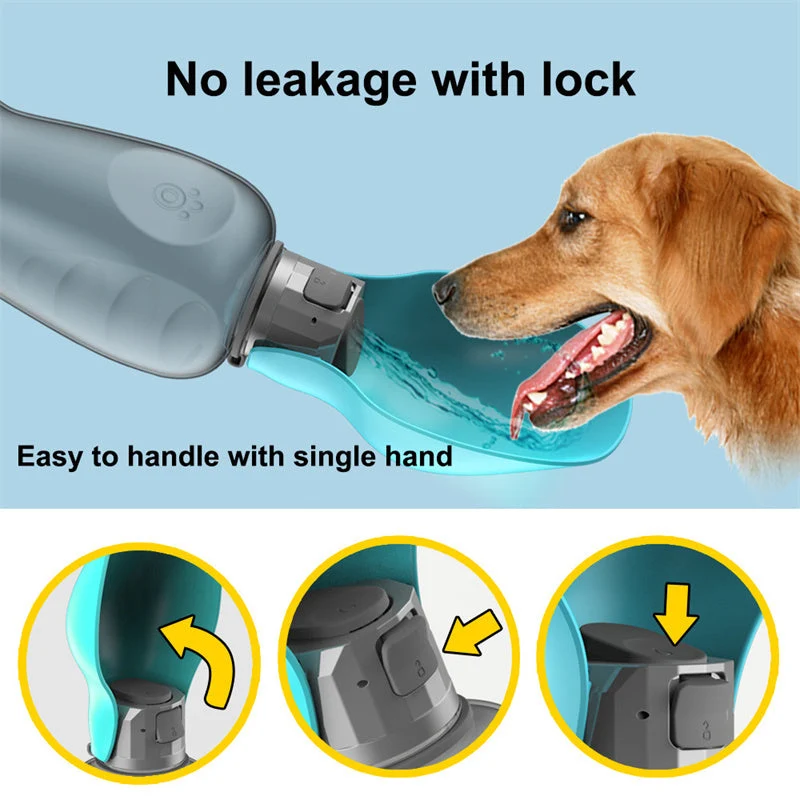 Tragbare 800ml Hundetrinkflasche. | Skanto