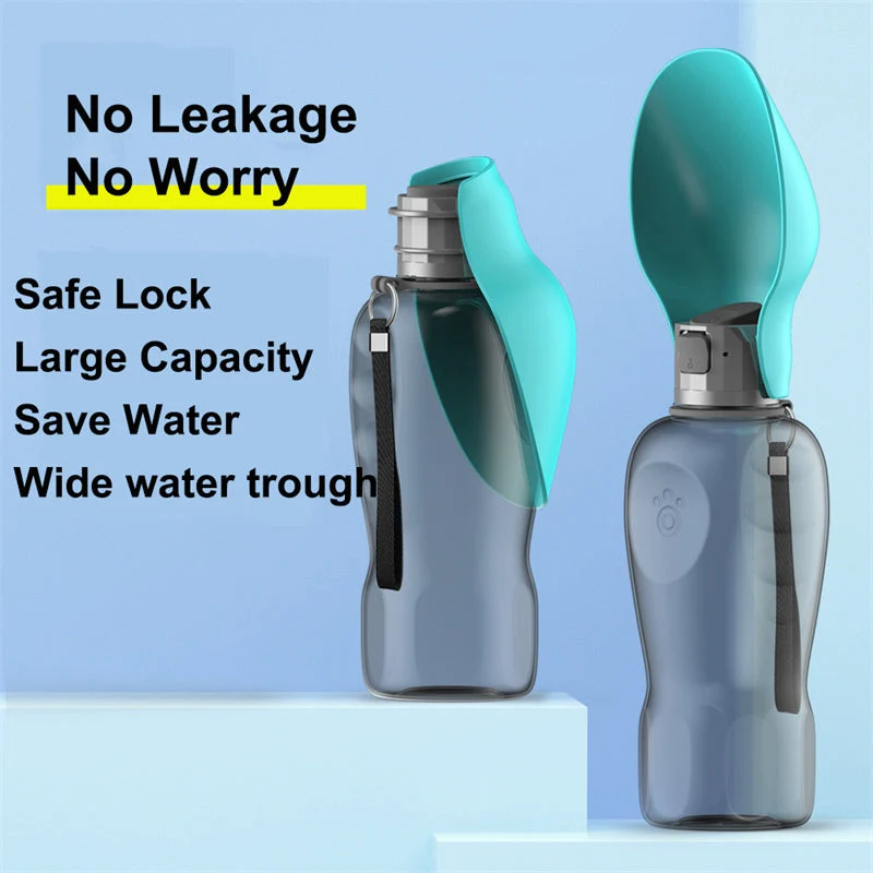 Tragbare 800ml Hundetrinkflasche. | Skanto
