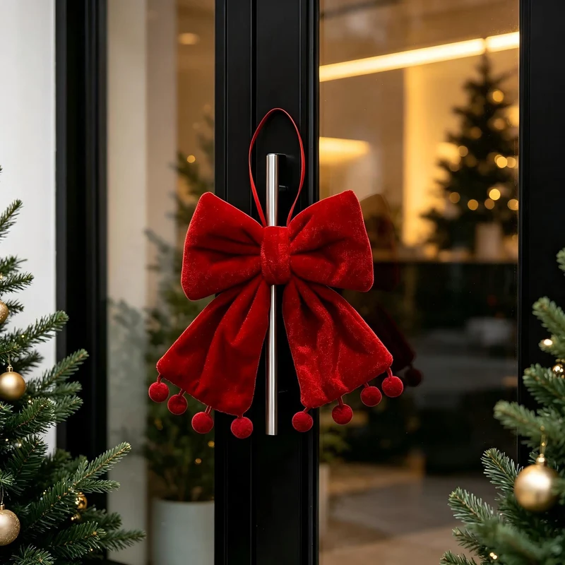Dekorative Weihnachtskrawatte aus Samt