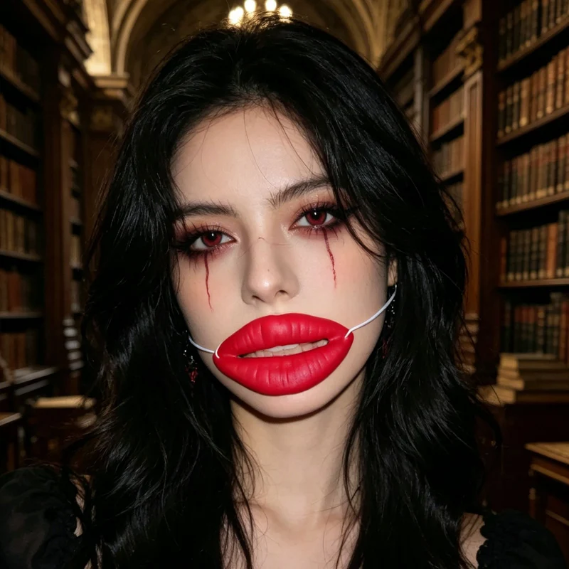 Dekorative Lippenfigur