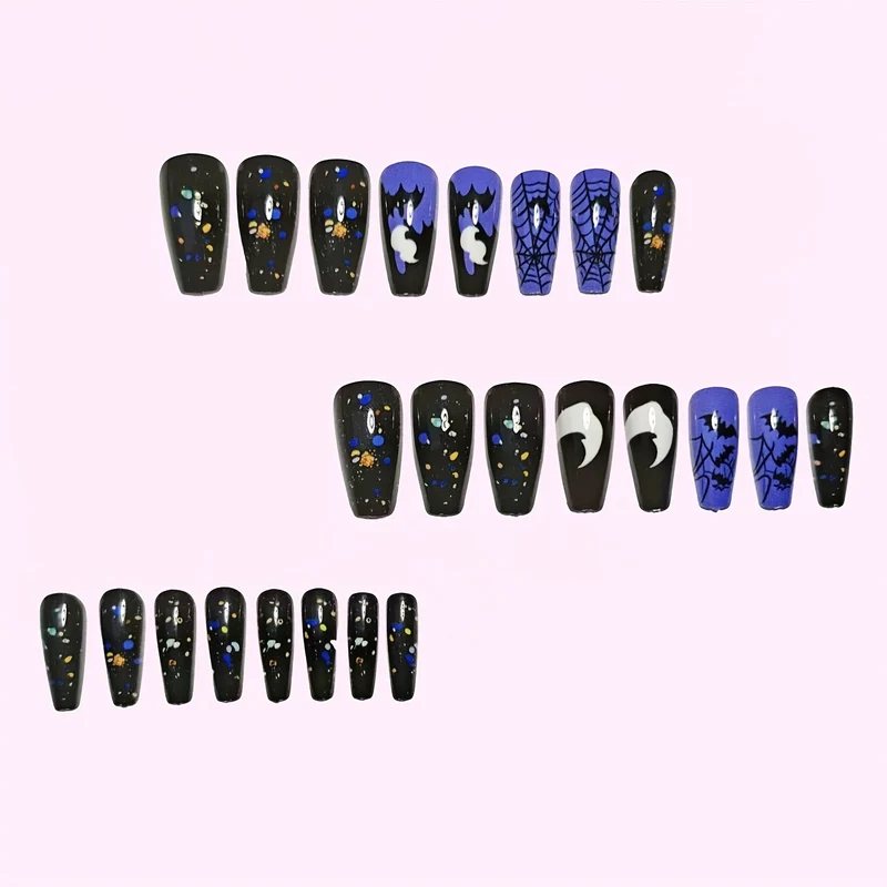 Halloween-inspiriertes thematisches Nagelkunst-Set