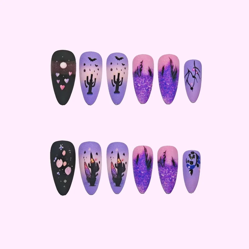 Gothic Desert Szene Nagelkunst Set