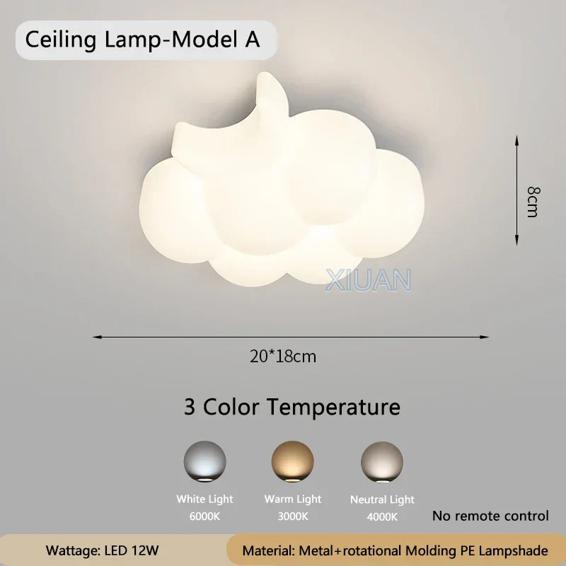 WhiteCloud Lampe – Stilvolle LED-Wandleuchte für Kinder Skanto