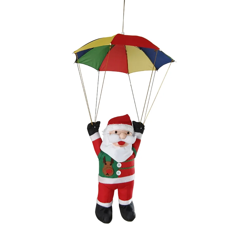 Aufblasbare Weihnachtsmannfigur mit Fallschirm