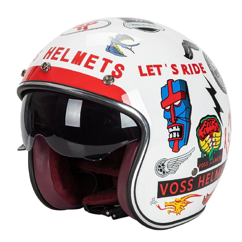Klassischer Jet-Motorradhelm Skanto