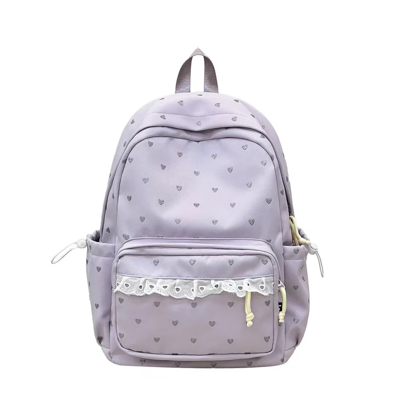 Lässiger Rucksack Skanto mit Herzmuster