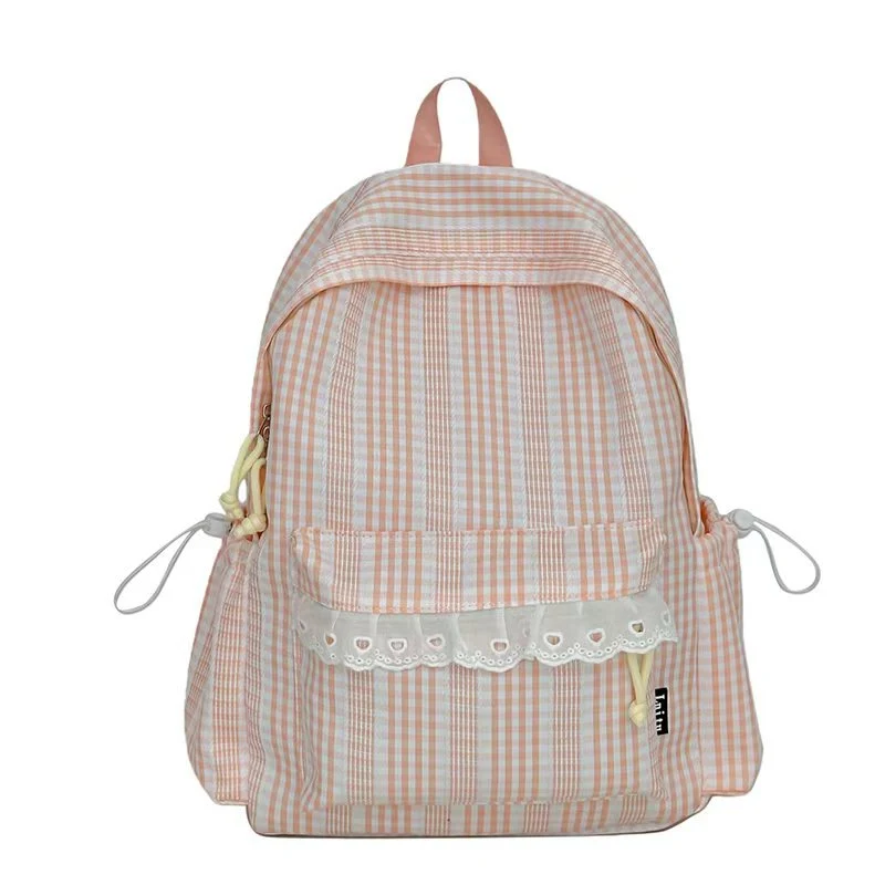 Stylischer Rucksack Skanto mit Vichy-Muster