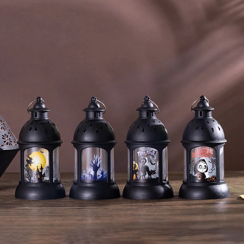 Dekorative Laterne mit Halloween-Motiv
