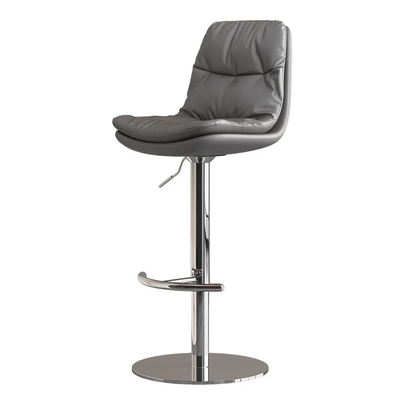 Höhenverstellbarer Barhocker mit ergonomischem Sitz und T-förmigem Fuß Skanto