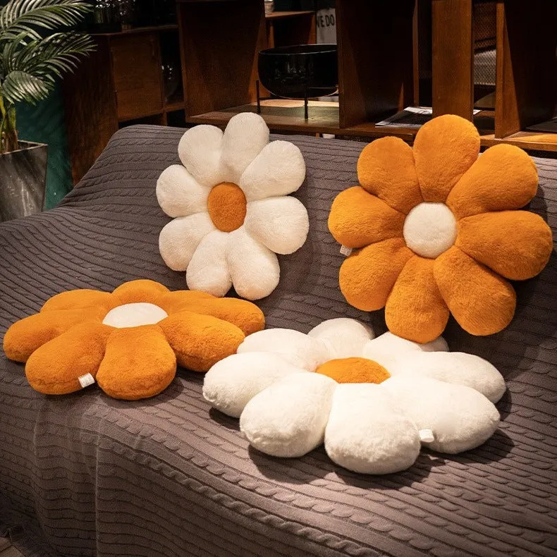 Plüsch-Sitzkissen in Blumenform Skanto