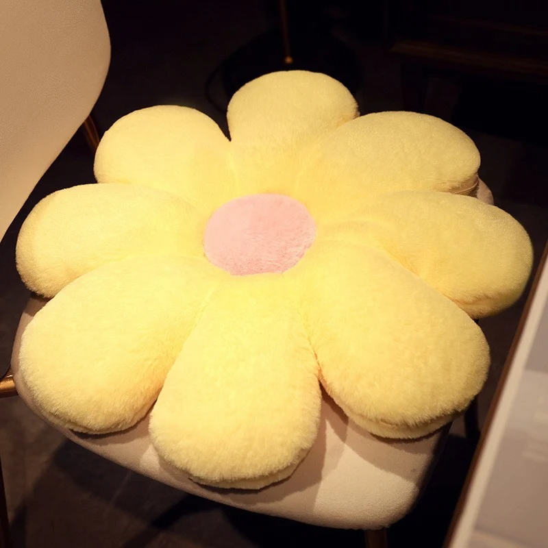Plüsch-Sitzkissen in Blumenform Skanto