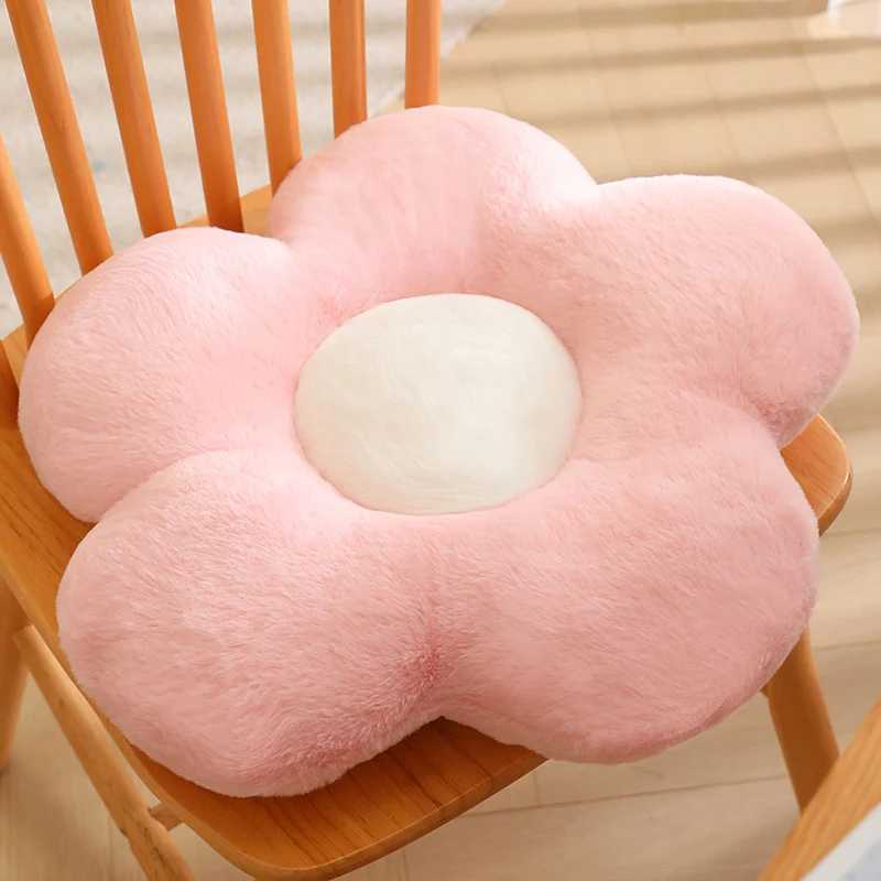Plüsch-Sitzkissen in Blumenform Skanto