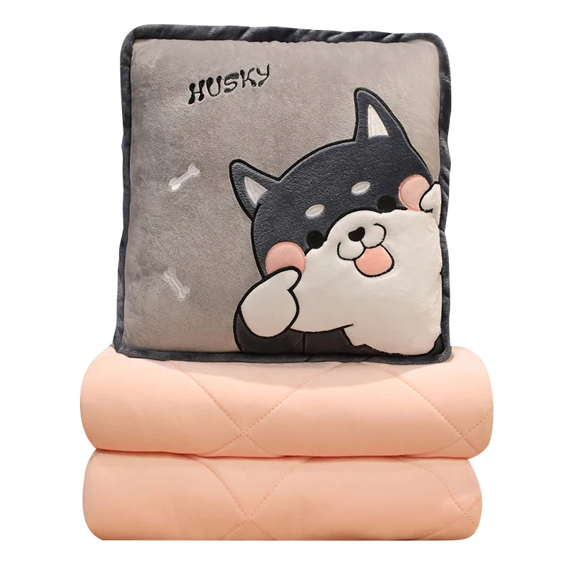 Plüschkissen mit niedlichem Husky-Motiv Skanto