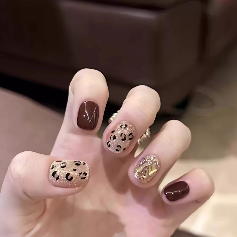 Bold Tiered Animal Print Press-On Nails