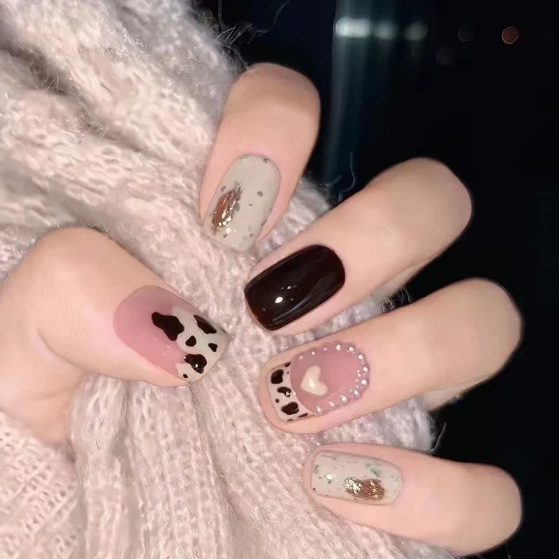 Künstlerisches Harz Press-On Nagelset