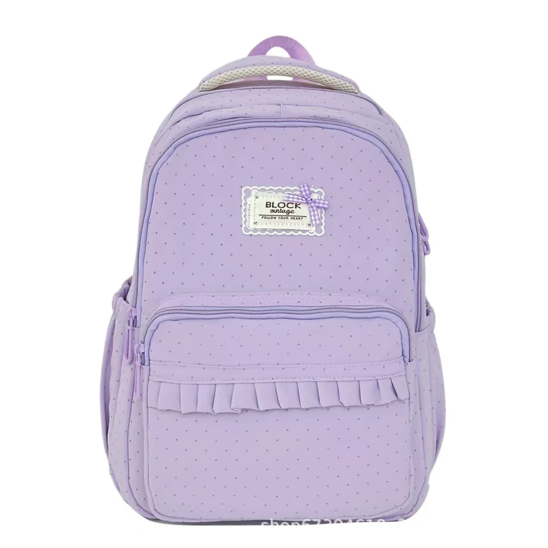 Stilvoller gepunkteter Rucksack Skanto mit Raffung