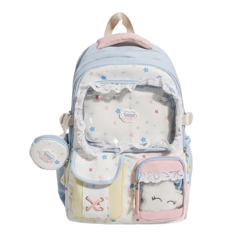Rucksack Skanto mit transparenter Front und mehreren Fächern