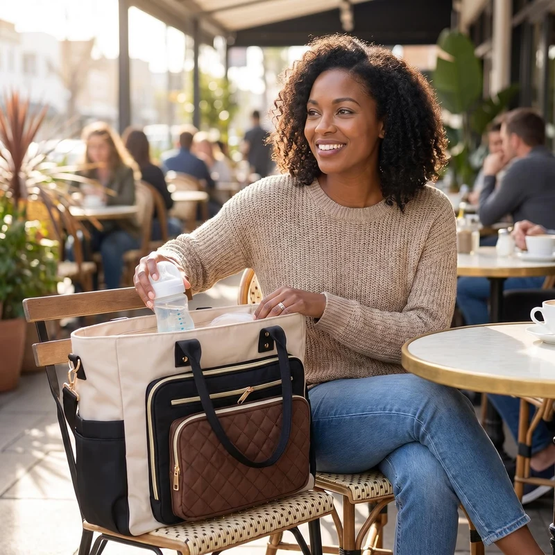 Handtasche mit elegantem Steppdesign Skanto