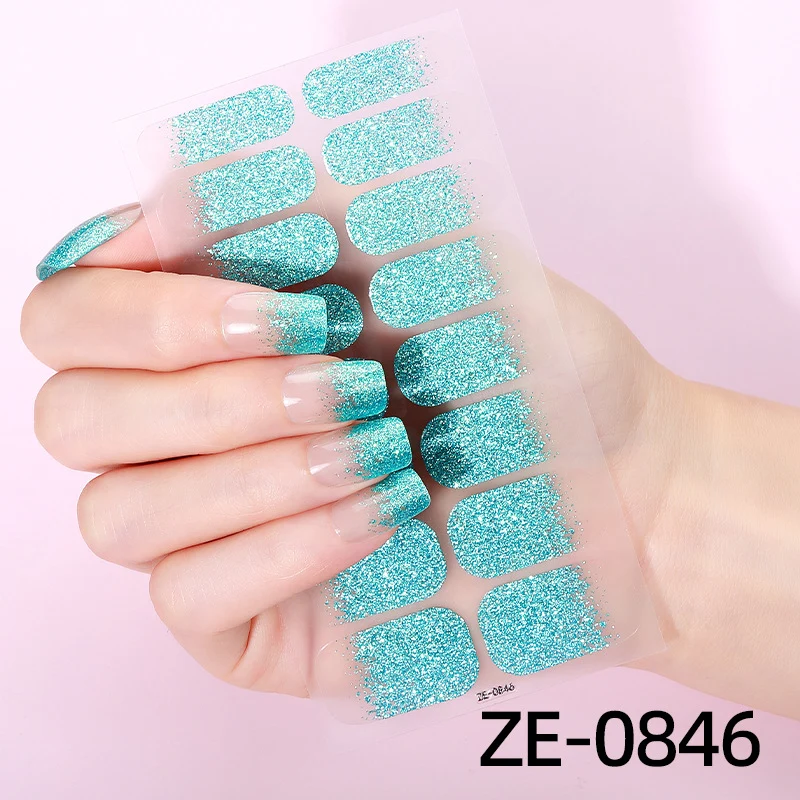 Schimmernde Glitzer Nagelstreifen