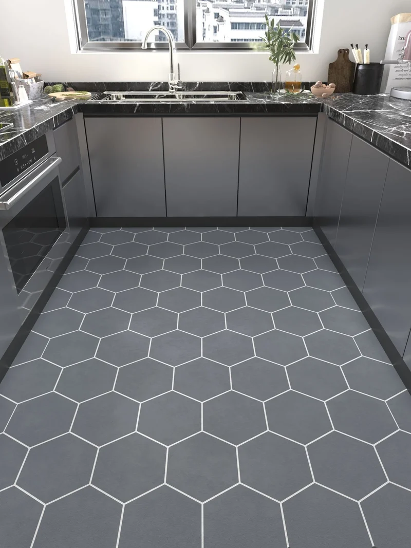 Geometrisches Wabenmuster Teppichboden