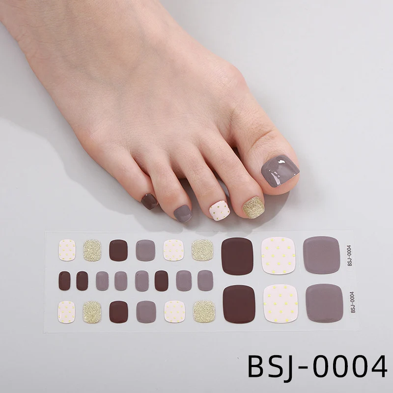 Premium Glitzernde Fußnagel-Wraps