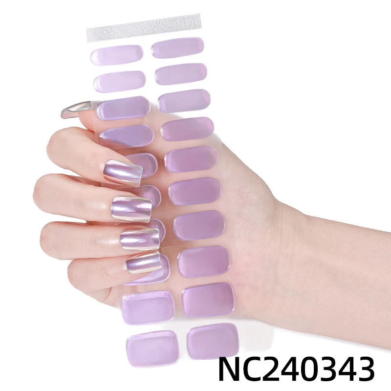 Iridescent Nagelkunst Aufkleber